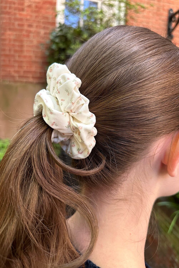 Floral Scrunchie | Light Pink Floral Print