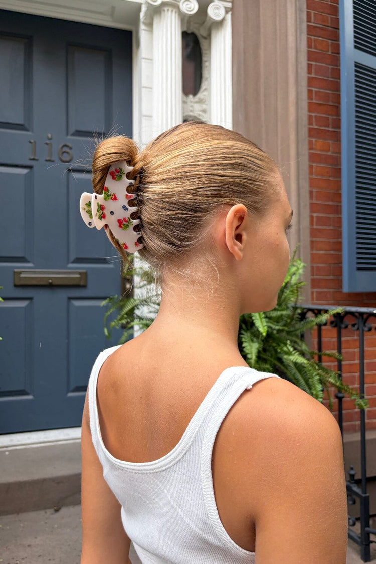 Hair Claw Clip | Ivory With Berries