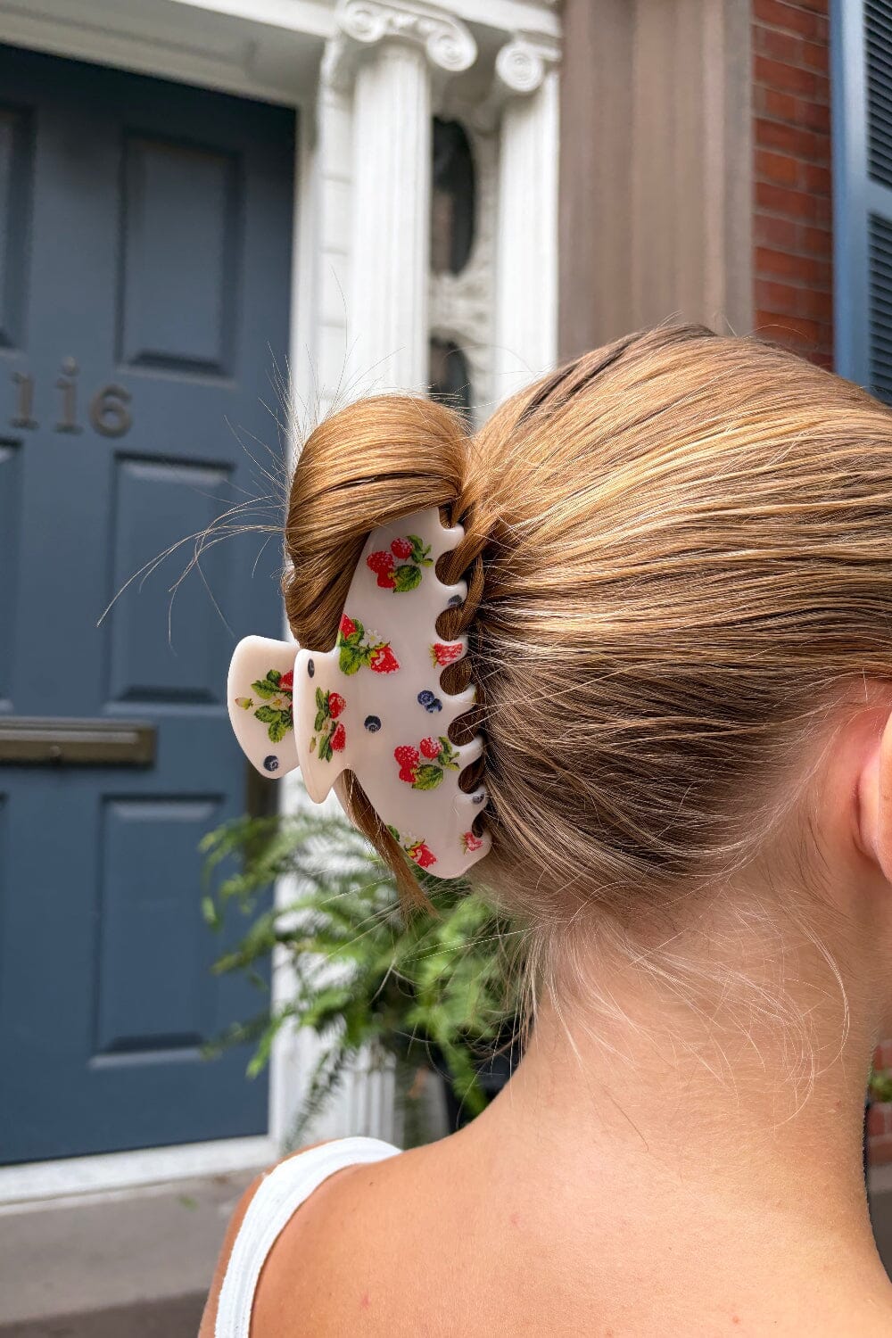Hair Claw Clip | Ivory With Berries