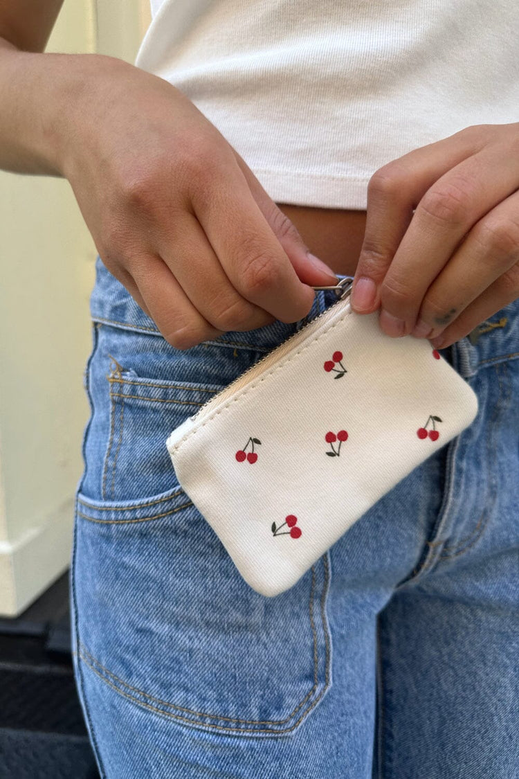 Cherry Coin Purse | Ivory