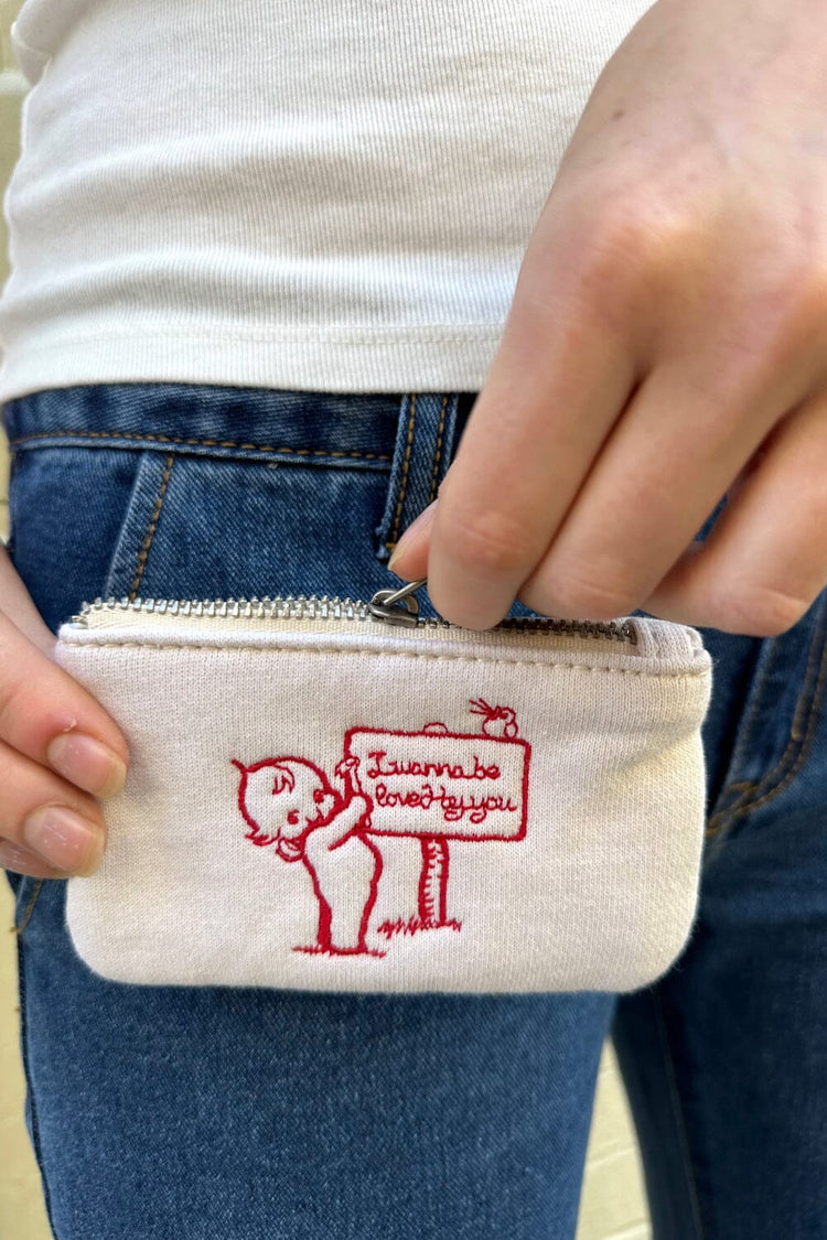 I Wanna Be Loved By You Coin Purse | Ivory