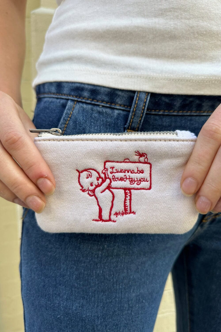 I Wanna Be Loved By You Coin Purse | Ivory