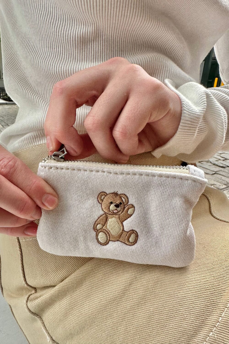 Teddy Bear Coin Purse | Off White