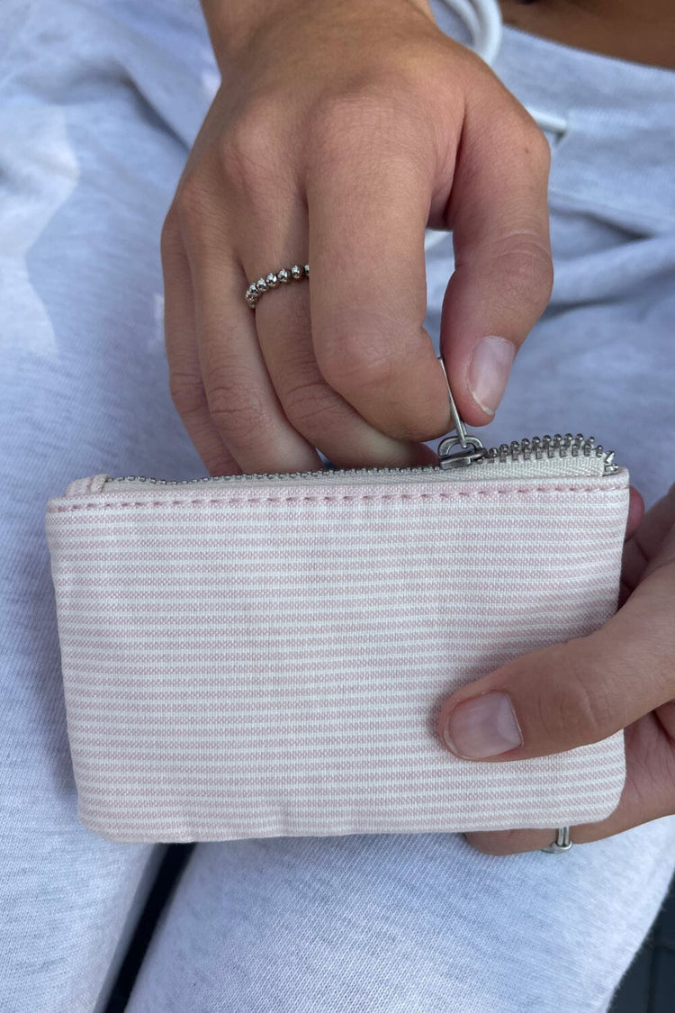 Stripes Coin Purse | Pastel Pink