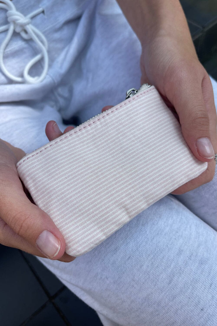 Stripes Coin Purse | Pastel Pink