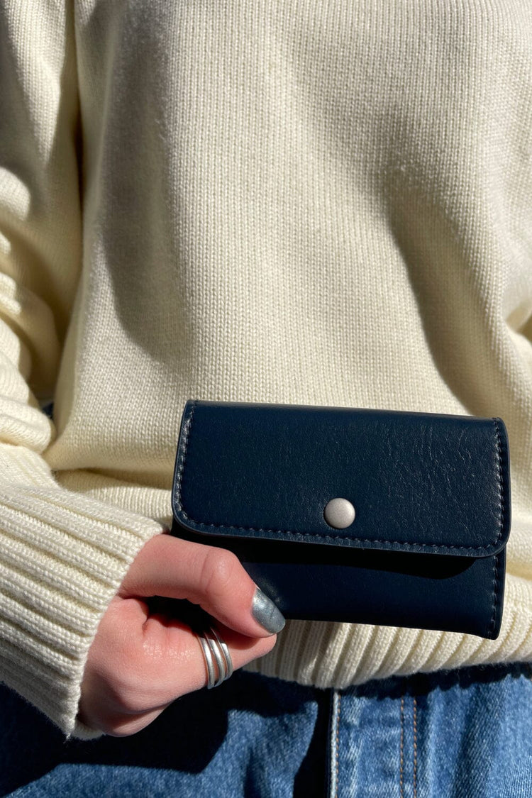 Navy Leather Wallet | Navy