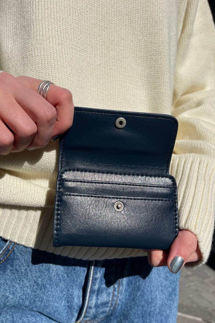 Navy Leather Wallet | Navy