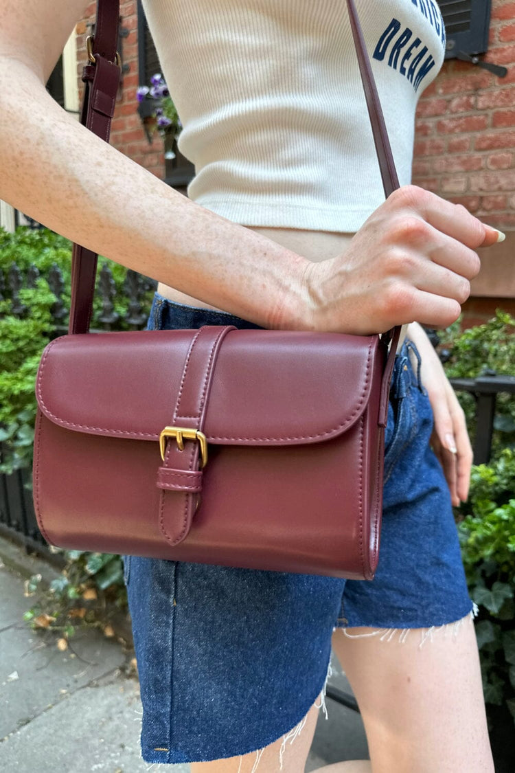 Mini Burgundy Shoulder Bag | Burgundy