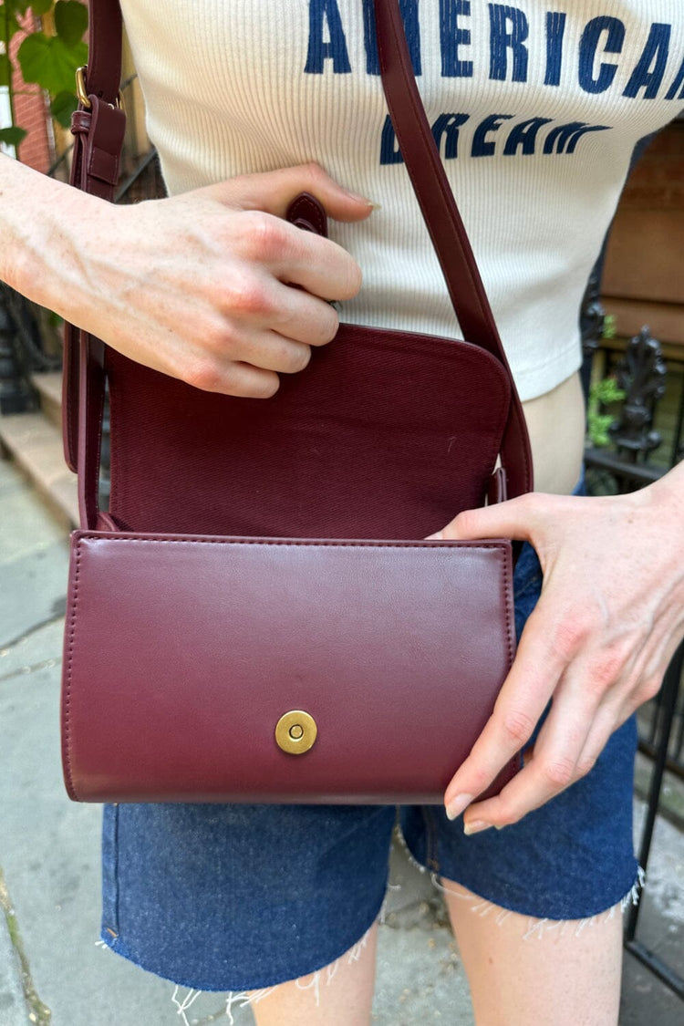 Mini Burgundy Shoulder Bag | Burgundy