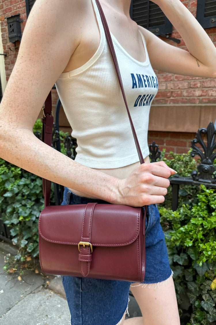 Mini Burgundy Shoulder Bag | Burgundy