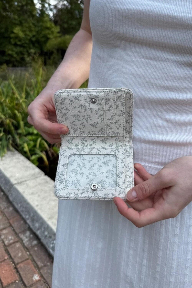 Floral Card Case | Ivory Green Floral