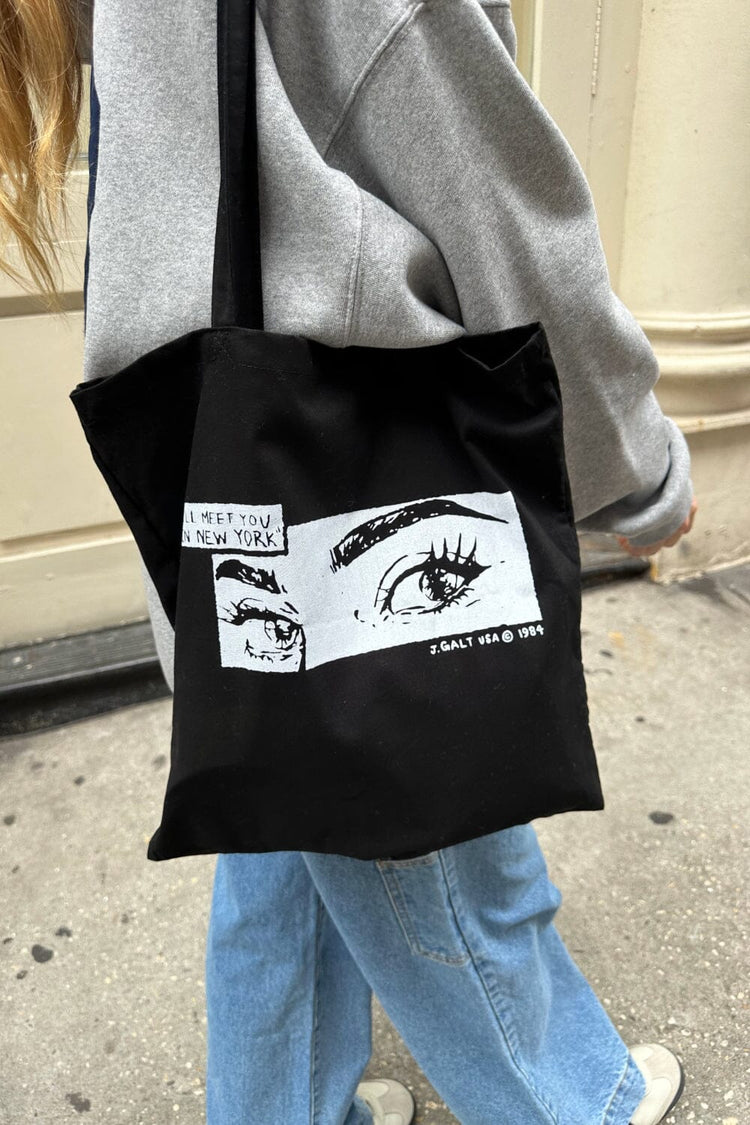 I'll Meet You In New York Tote Bag | Black