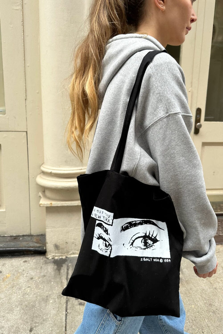 I'll Meet You In New York Tote Bag | Black