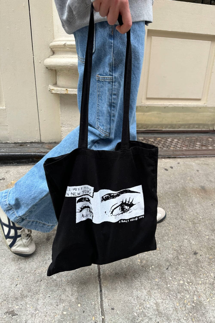 I'll Meet You In New York Tote Bag | Black