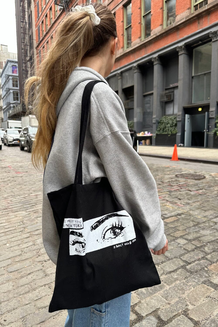 I'll Meet You In New York Tote Bag | Black