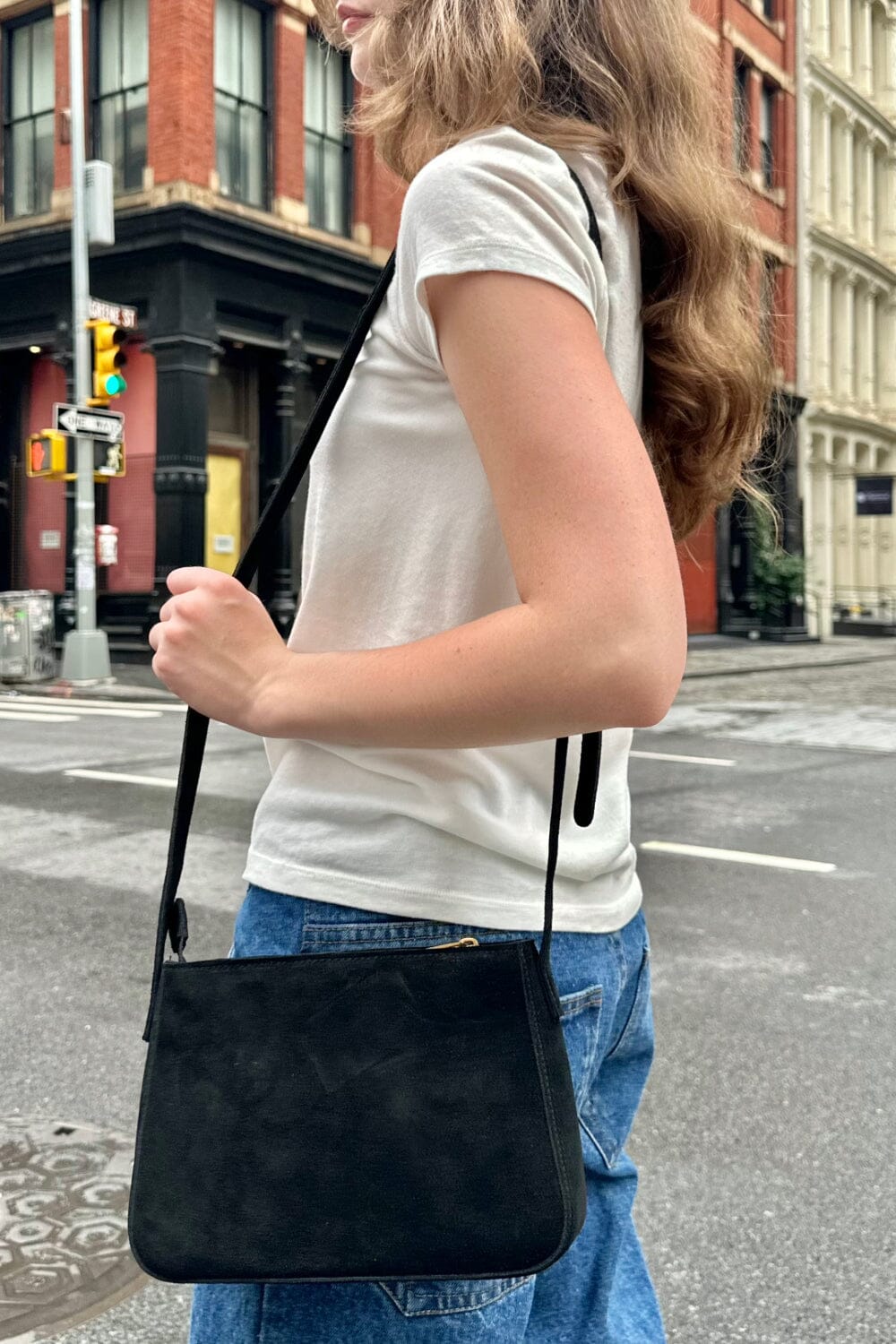 Black Suede Purse | Black