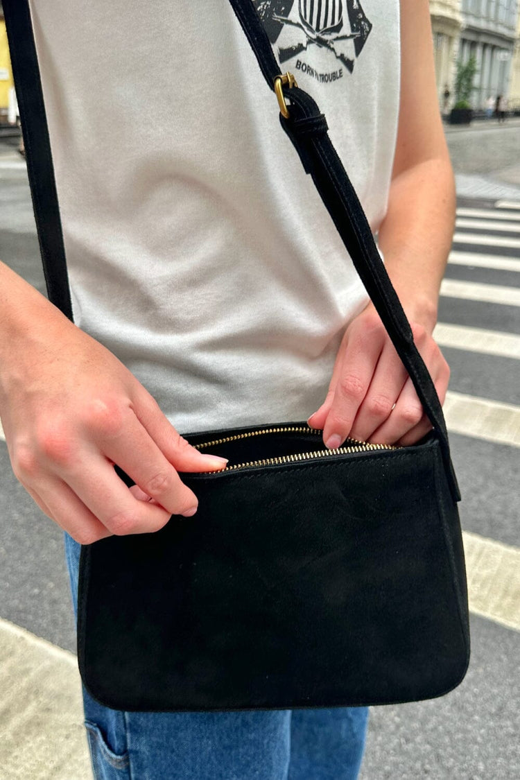 Black Suede Purse | Black