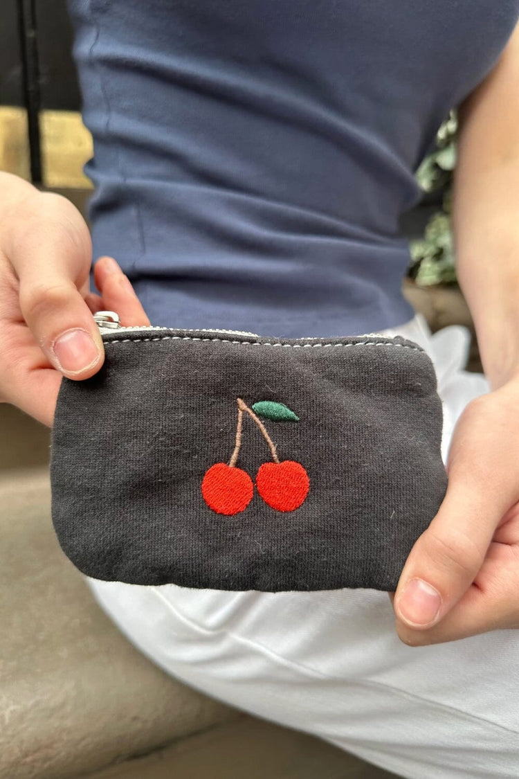 Cherry Coin Purse | Black