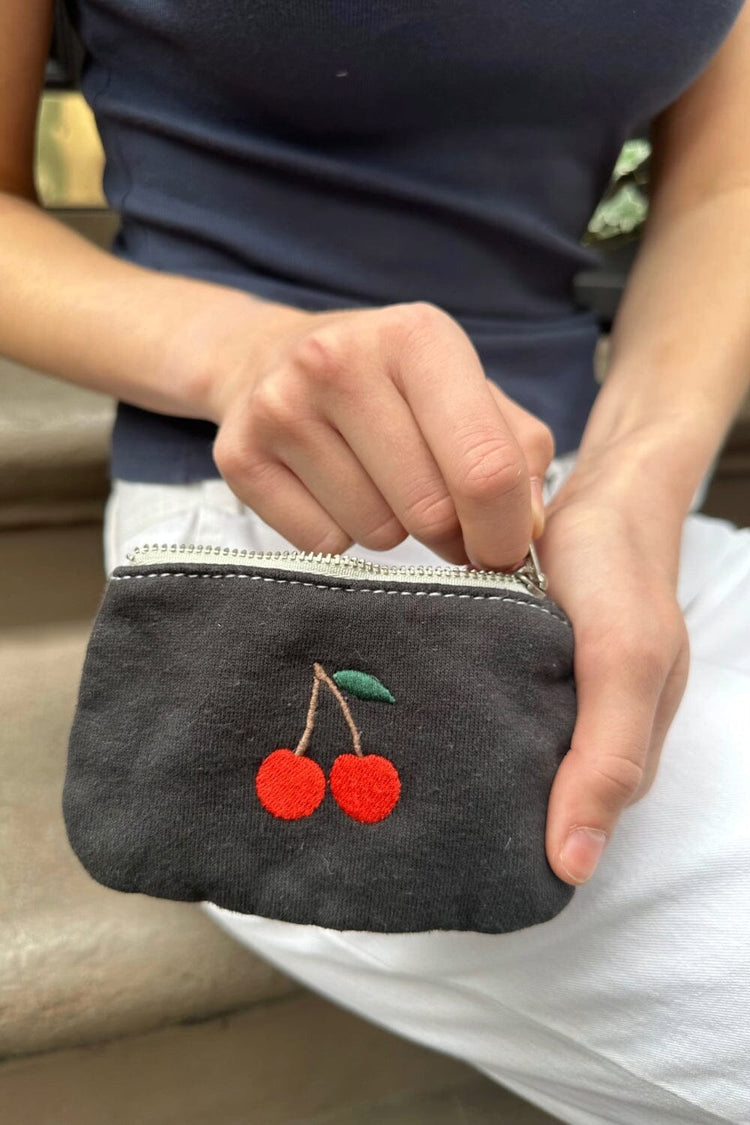 Cherry Coin Purse | Black