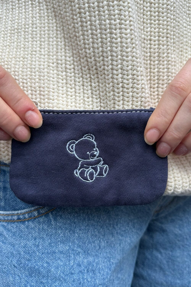 Teddy Bear Coin Purse | Faded Blue