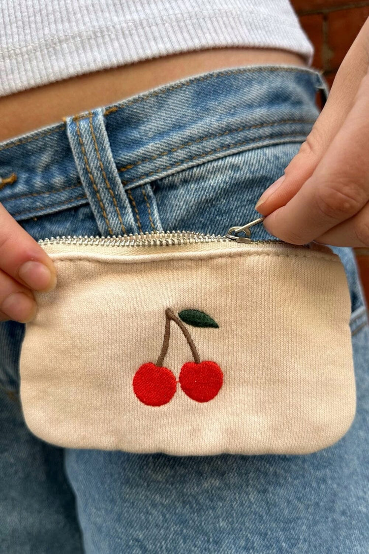 Cherry Coin Purse | Ivory