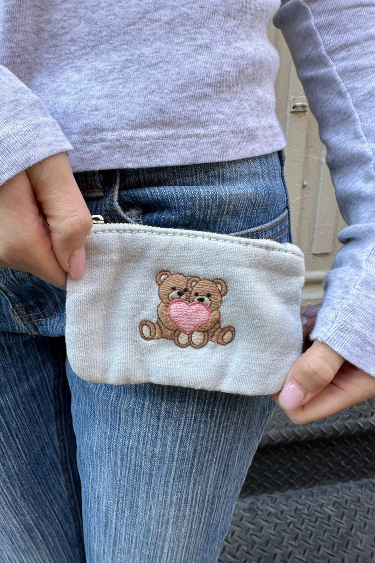 Teddy Bear Coin Purse | Light Blue