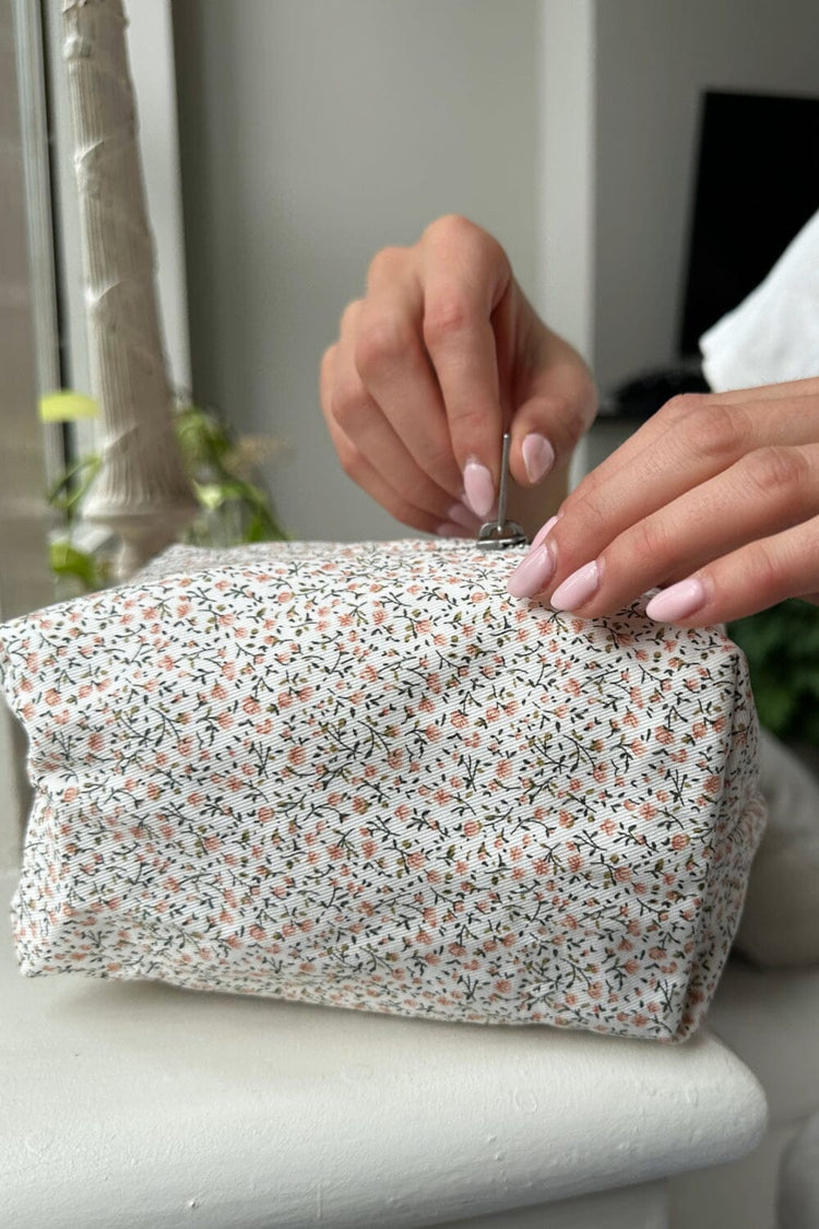 Floral Mini Makeup Bag | Peach Florals