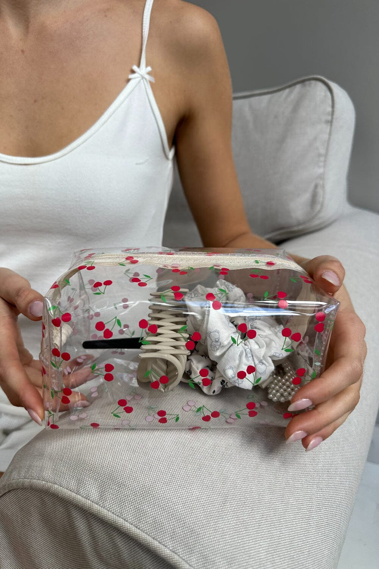 Cherry Makeup Bag | Clear