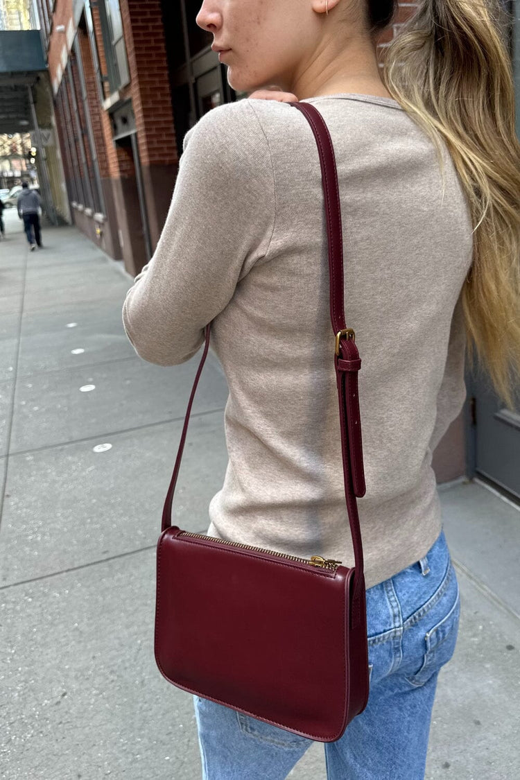 Mini Shoulder Bag | Burgundy