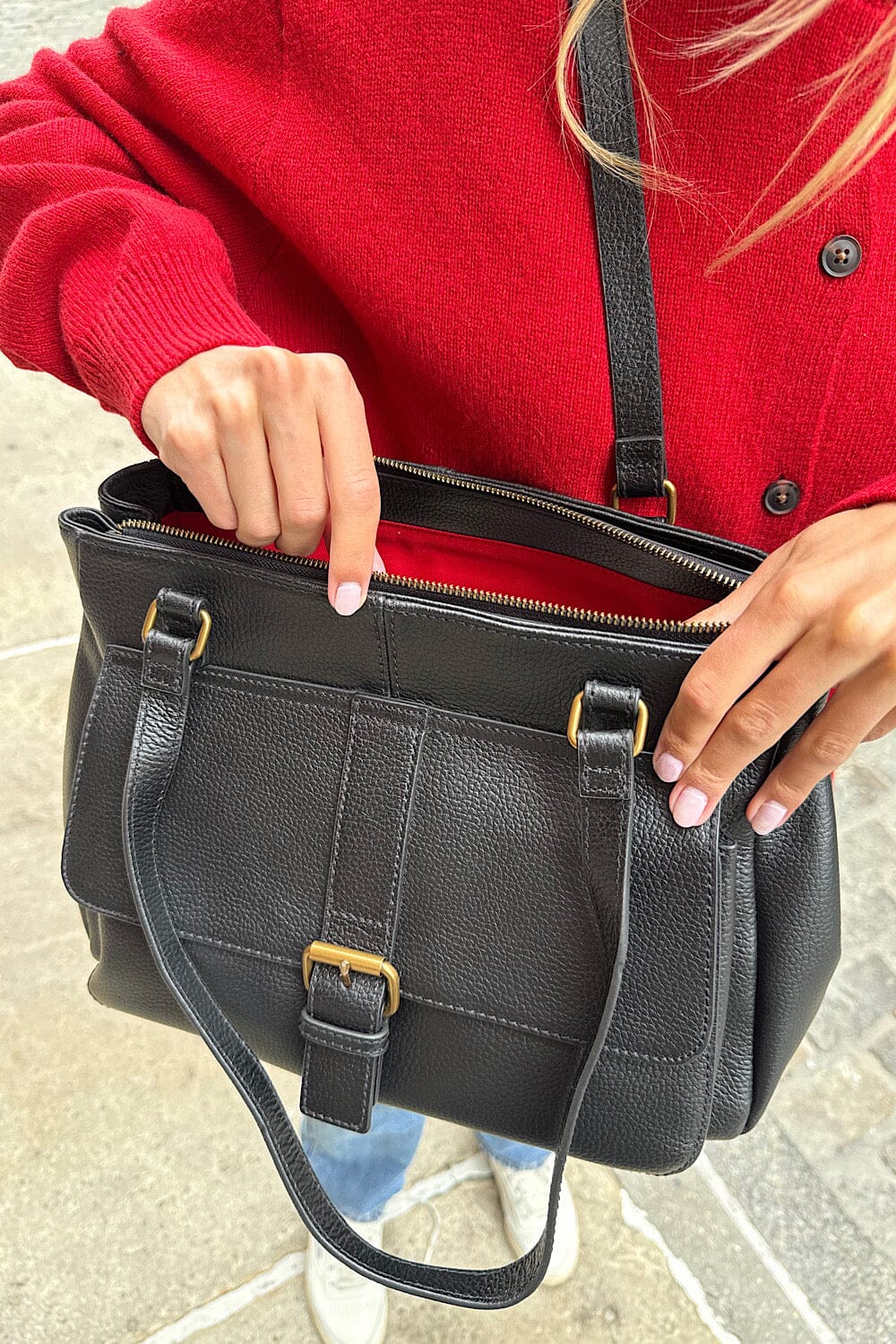 Leather Buckle Bag