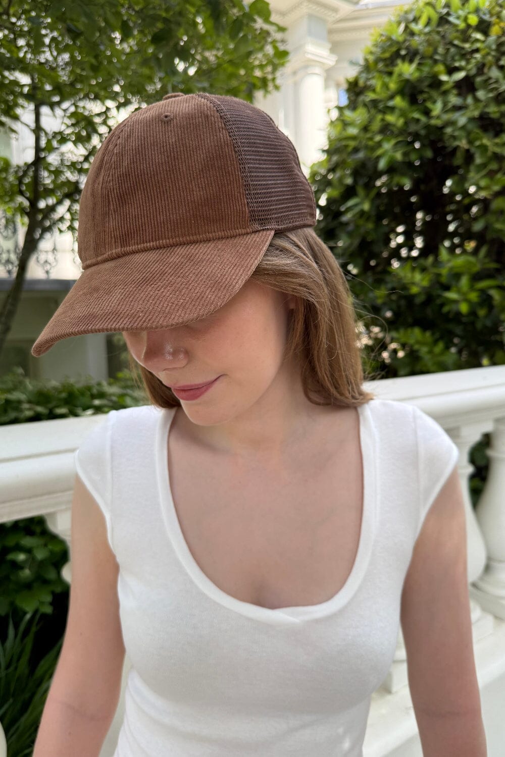Katherine Corduroy Cap | Brown Corduroy
