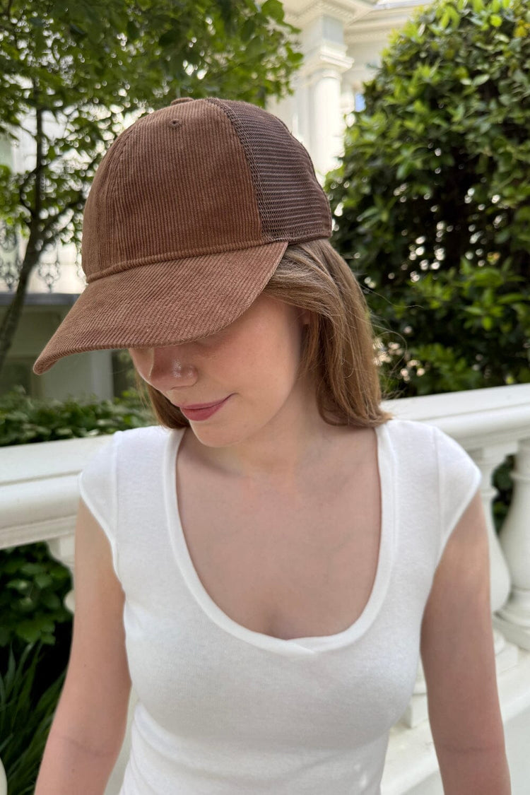 Katherine Corduroy Cap | Brown Corduroy