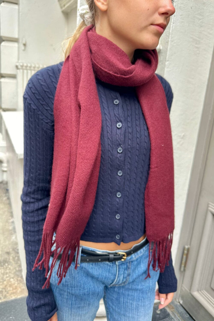 Tassel Scarf | Maroon