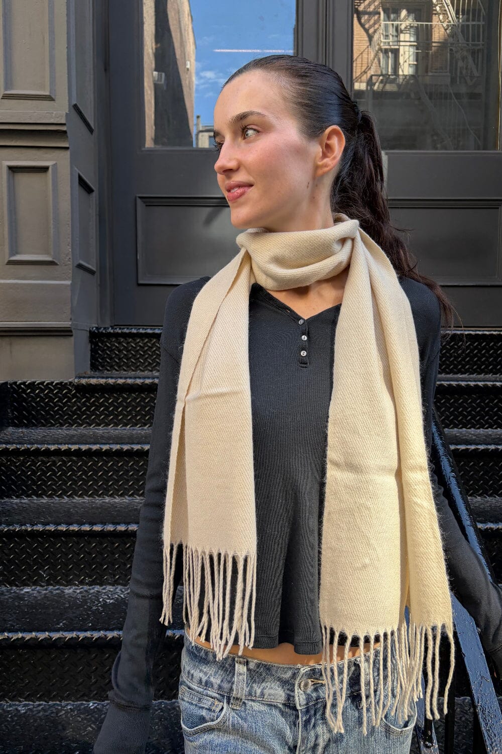 Tassel Scarf | Ivory