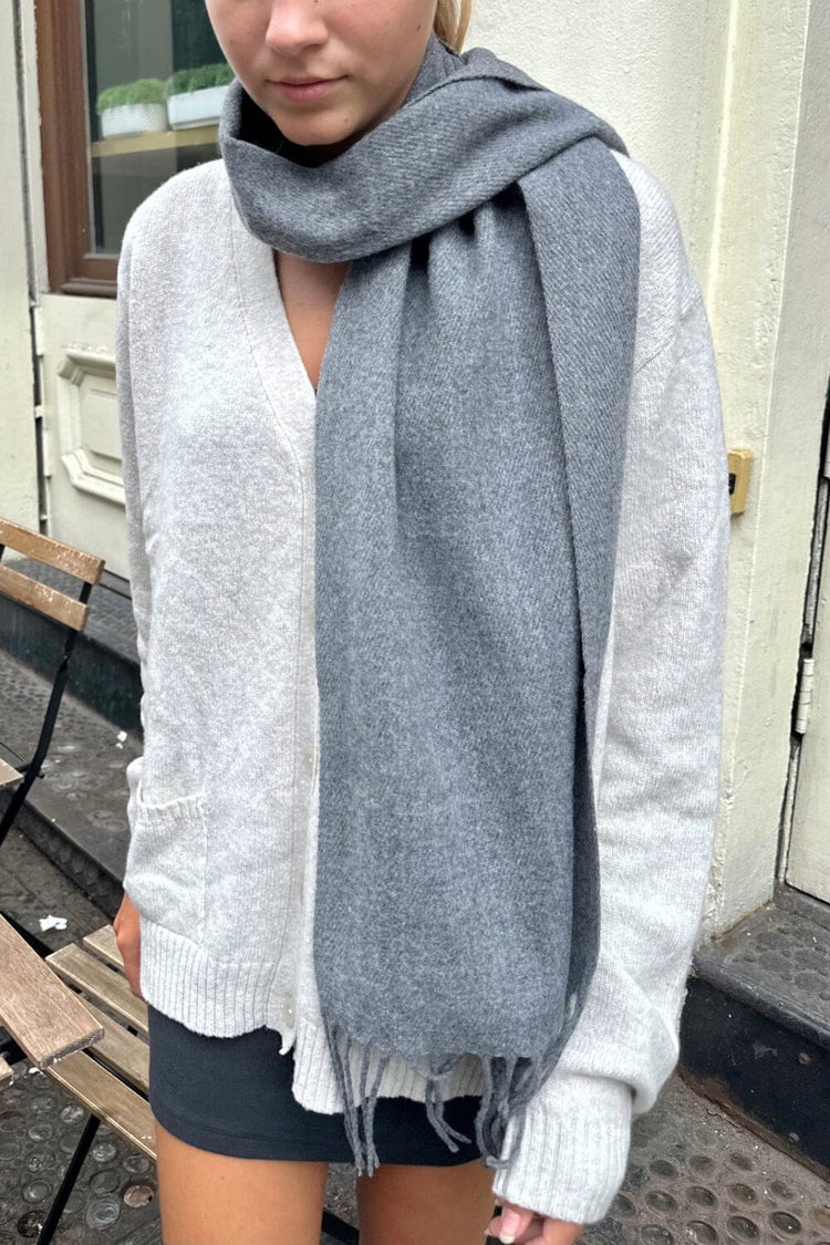 Tassel Scarf | Charcoal Grey