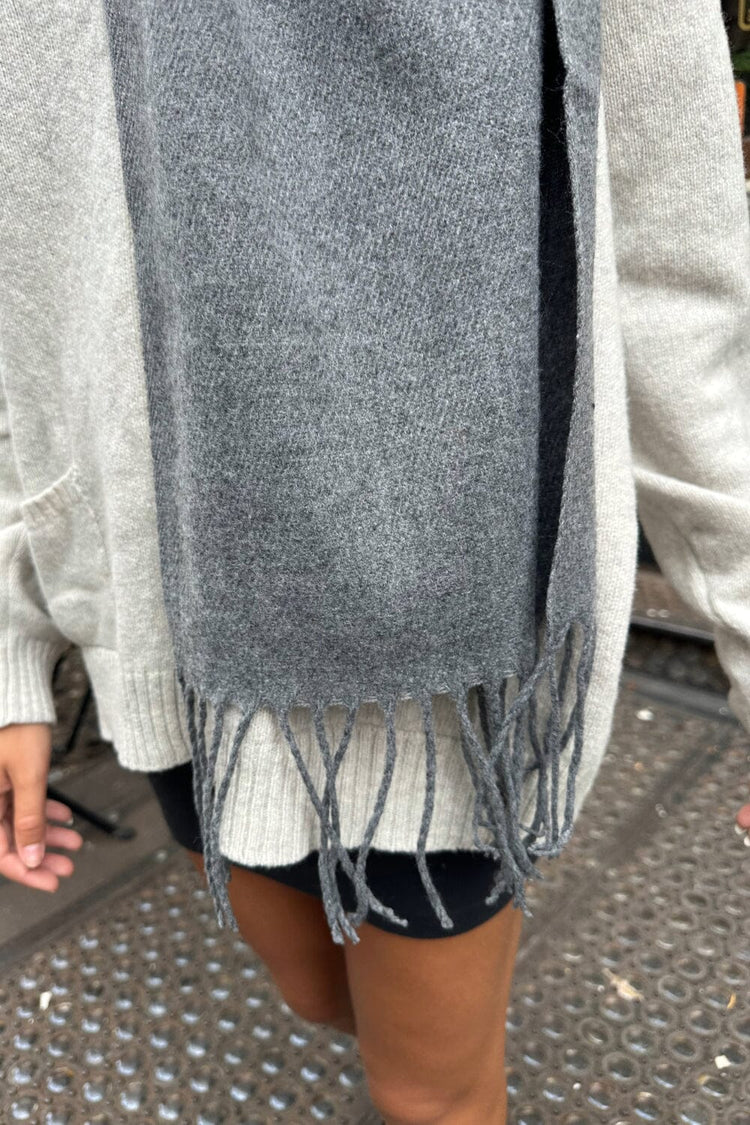 Tassel Scarf | Charcoal Grey