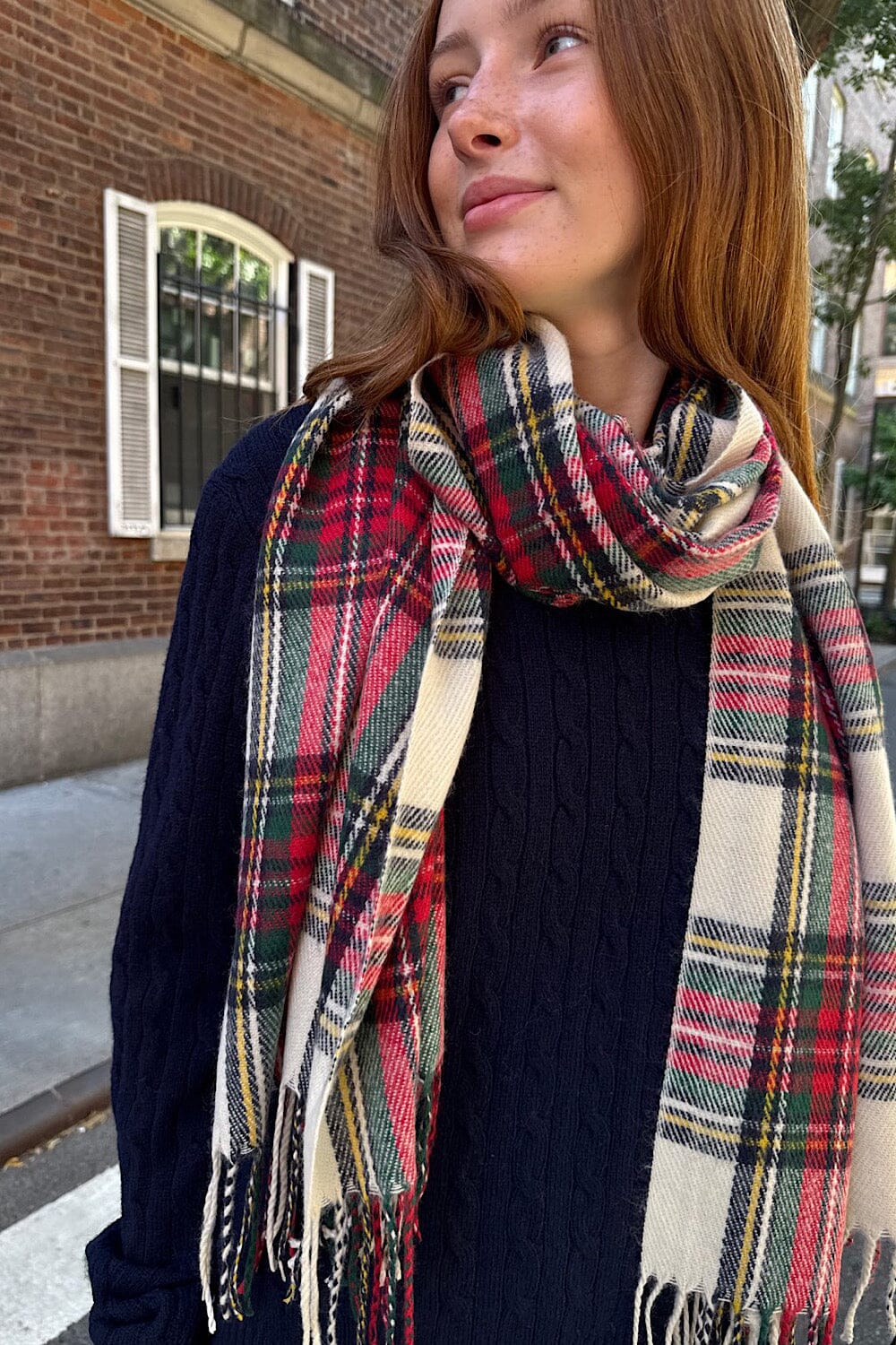 Red Blue Cream Plaid