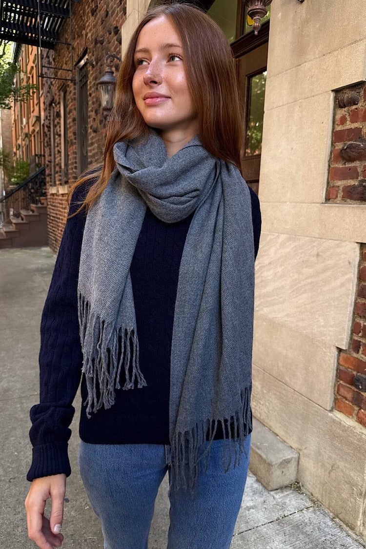 Tassel Scarf | Dark Grey