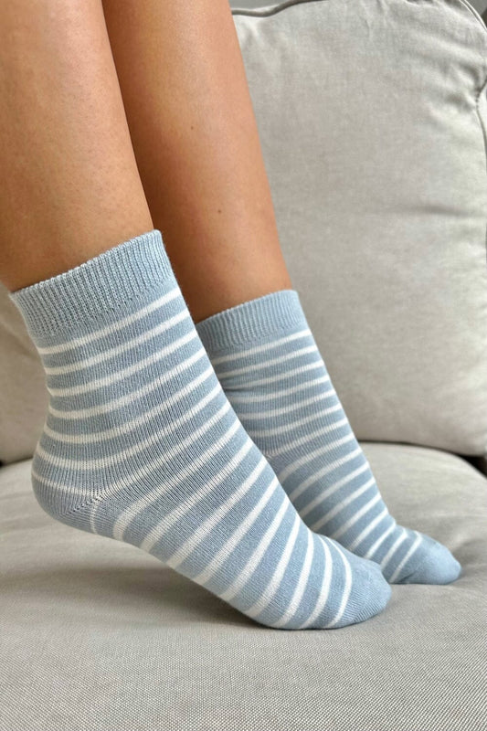 Light blue With White Stripes