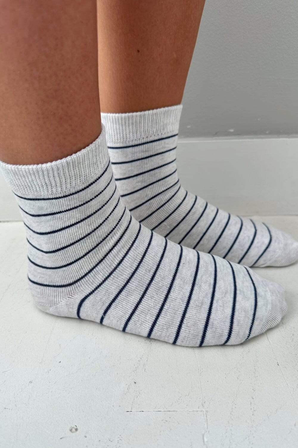 Grey With Navy Stripes