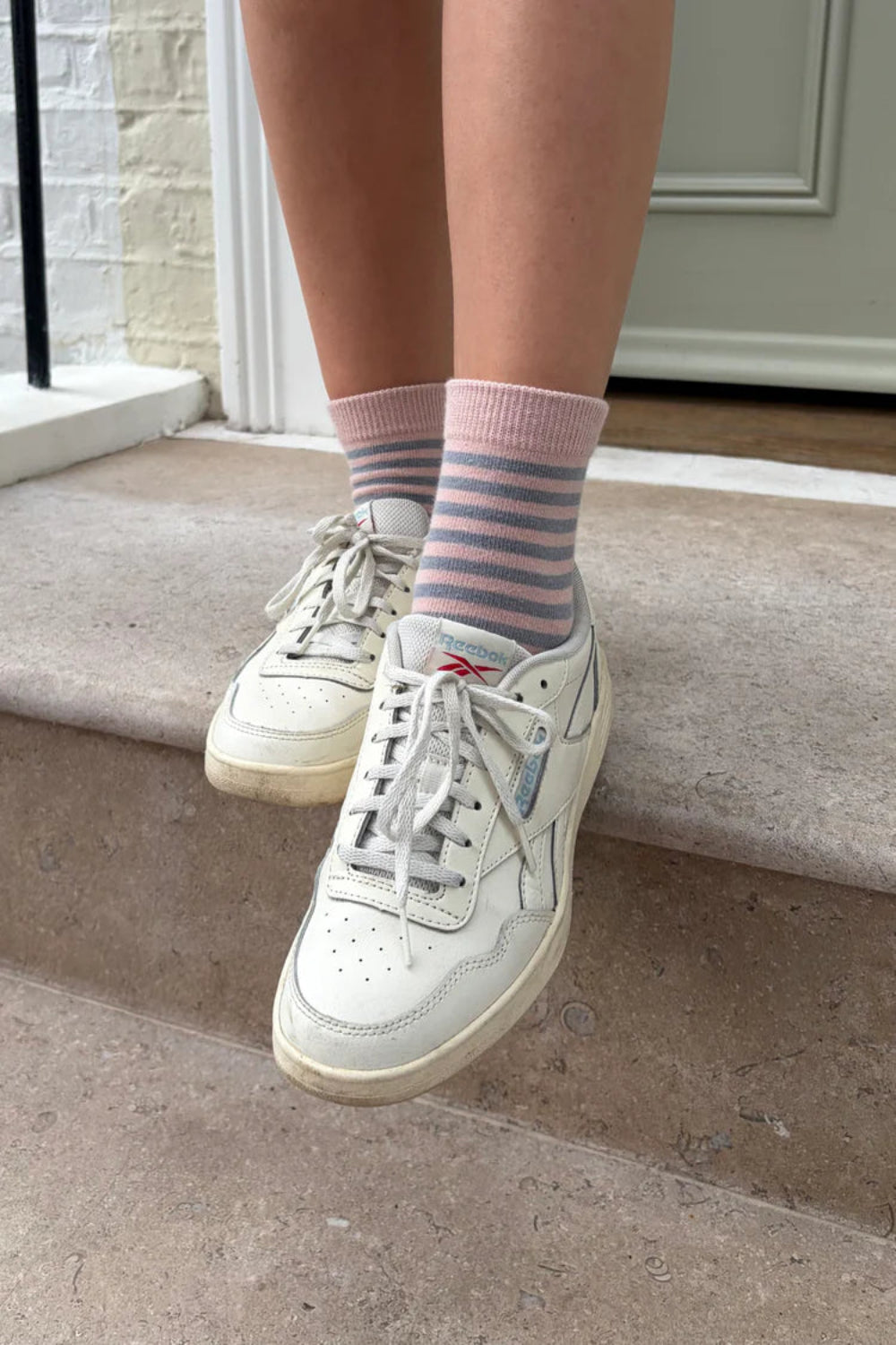 Striped Socks | Lilac And Light Pink Stripes