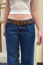 Faux Leather Buckle Belt