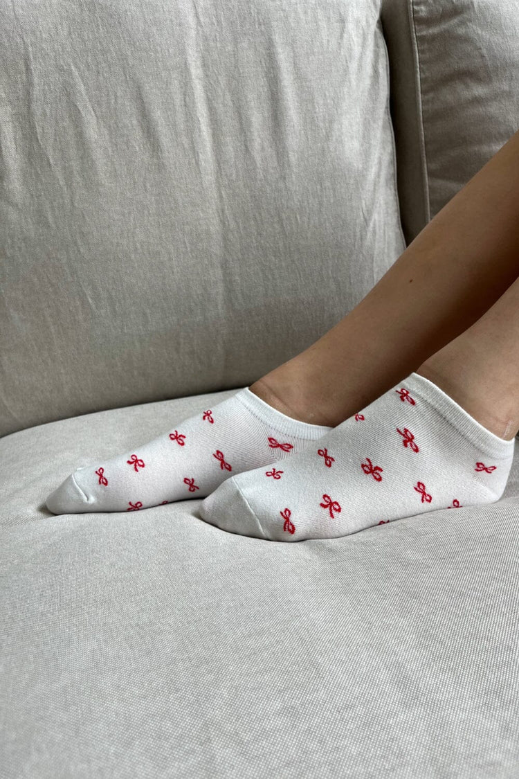 Bow Socks | White