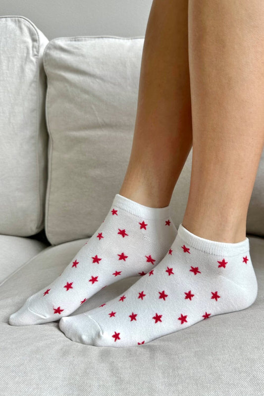 White With Red Stars