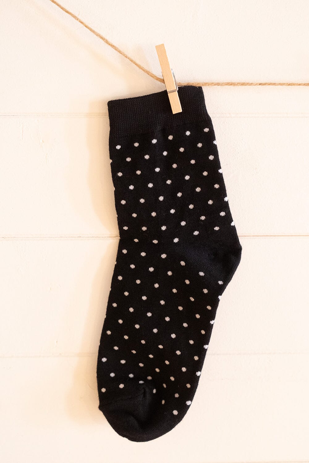 Black with White Polka Dots