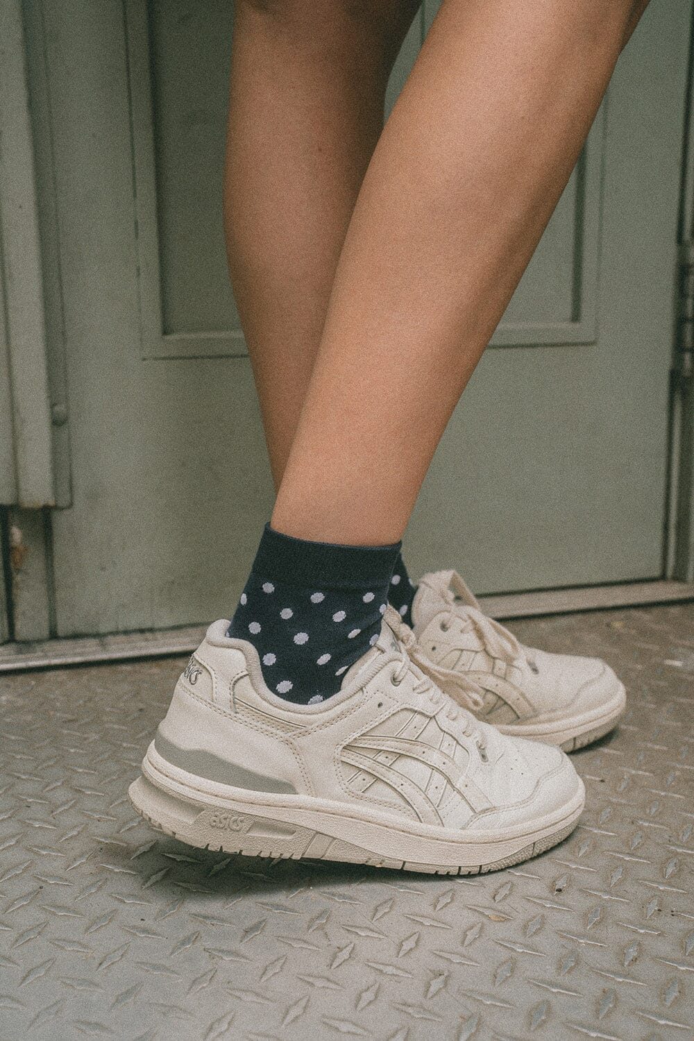 Polka Dots Socks | Navy White Polka Dots