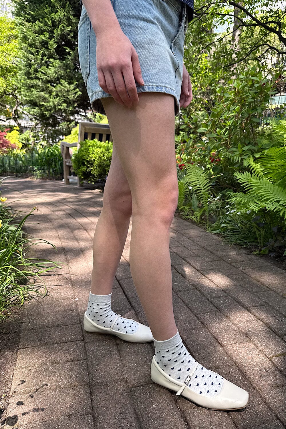 Grey with Navy Hearts