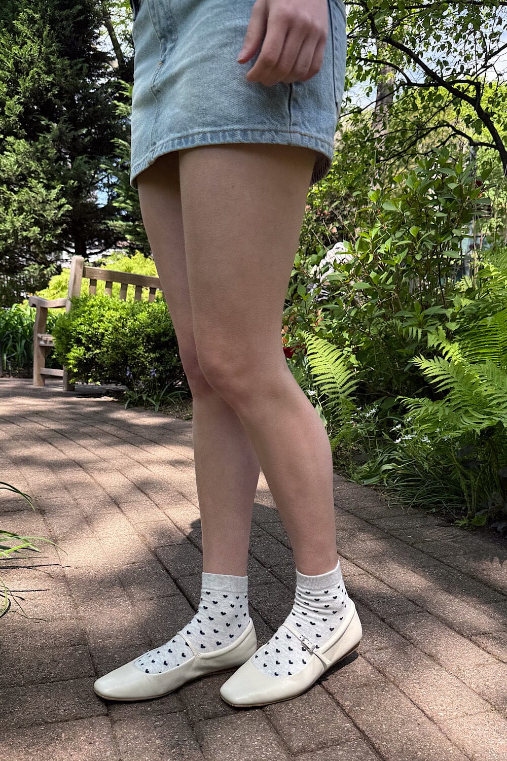 Grey with Navy Hearts
