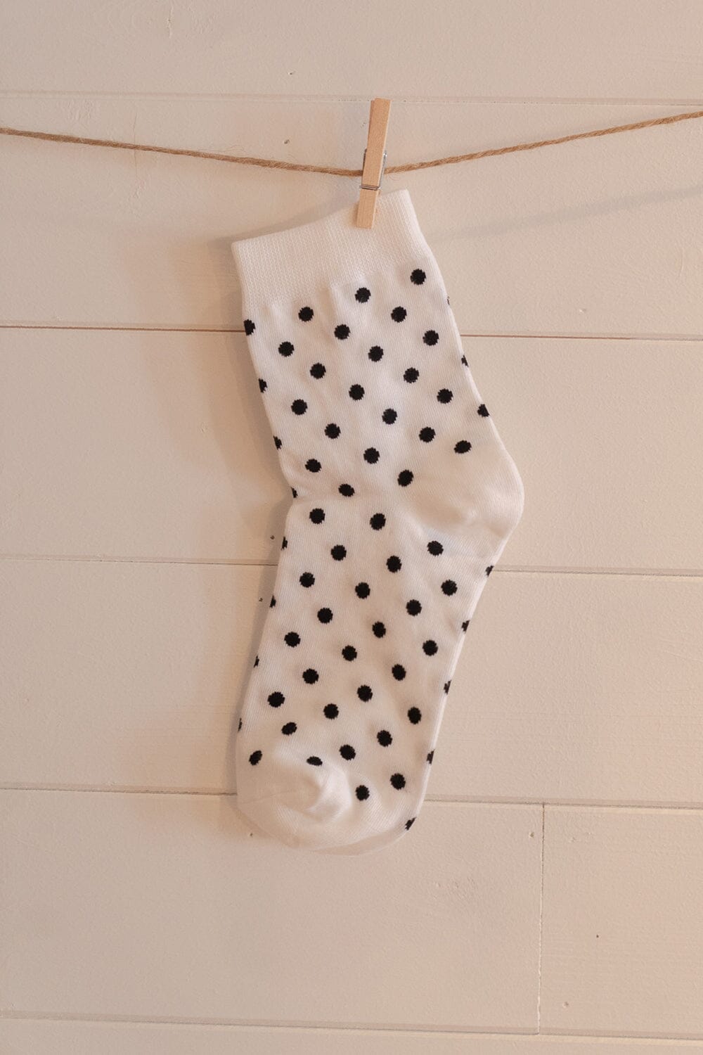 White With Black Polka Dots