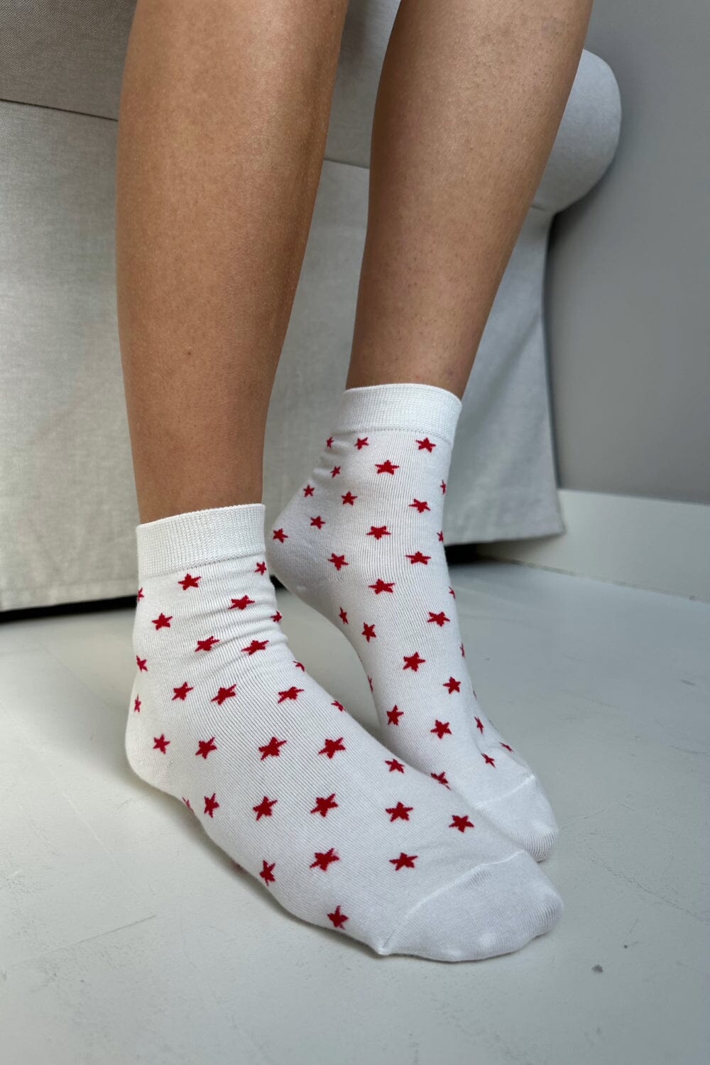 White With Red Stars